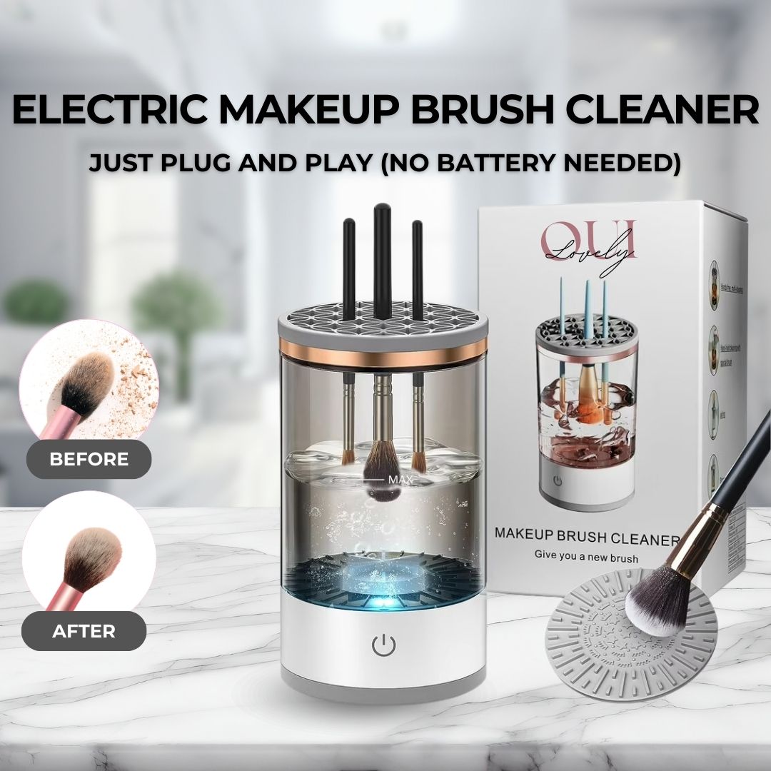 Oui Lovely electric makeup brush cleaner gray