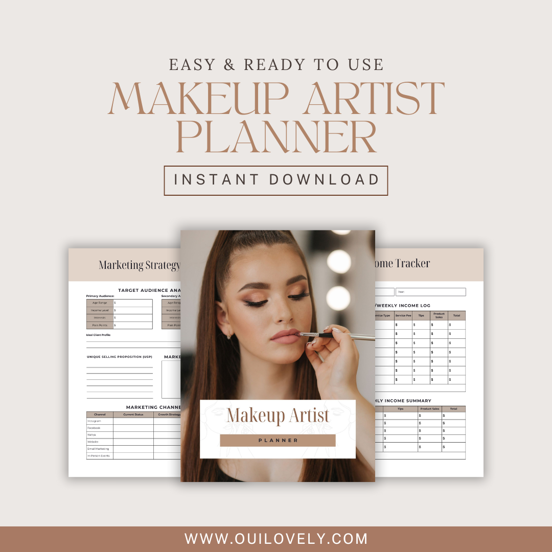 Makeup artist planner light brown