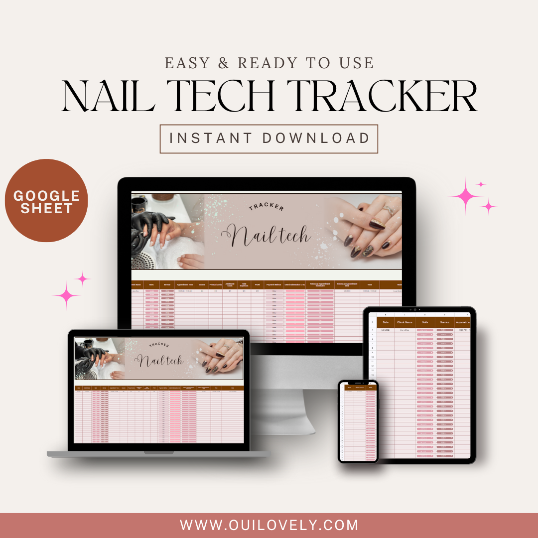 Google sheet nail tech tracker